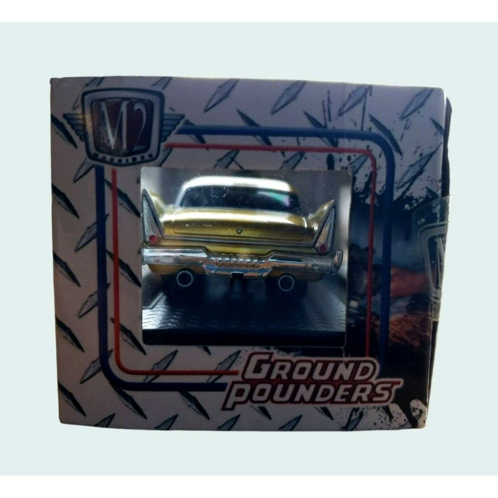 2009 M2 Machines 1958 Plymouth Fury Ground Pounders Release 01 1:64 Gold 09-06 - Picture 7 of 10